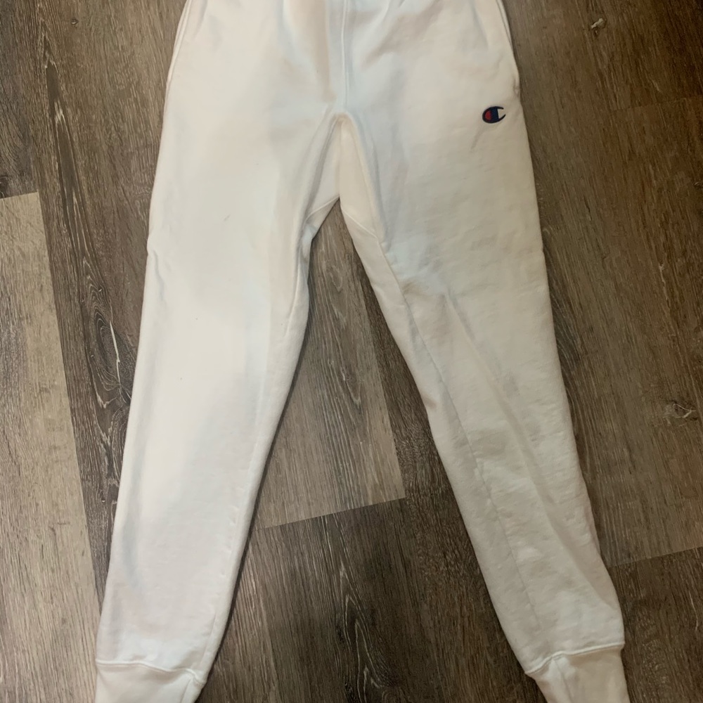 White champion sweats